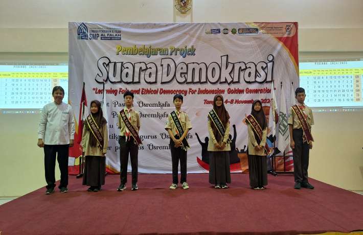 SMP Al Falah Deltasari Gelar Pemilu Raya untuk Pemilihan Ketua OSIS, REMAS, dan MPK